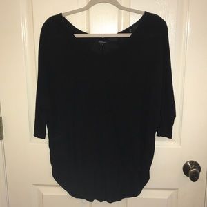 Black top with mid length sleeves